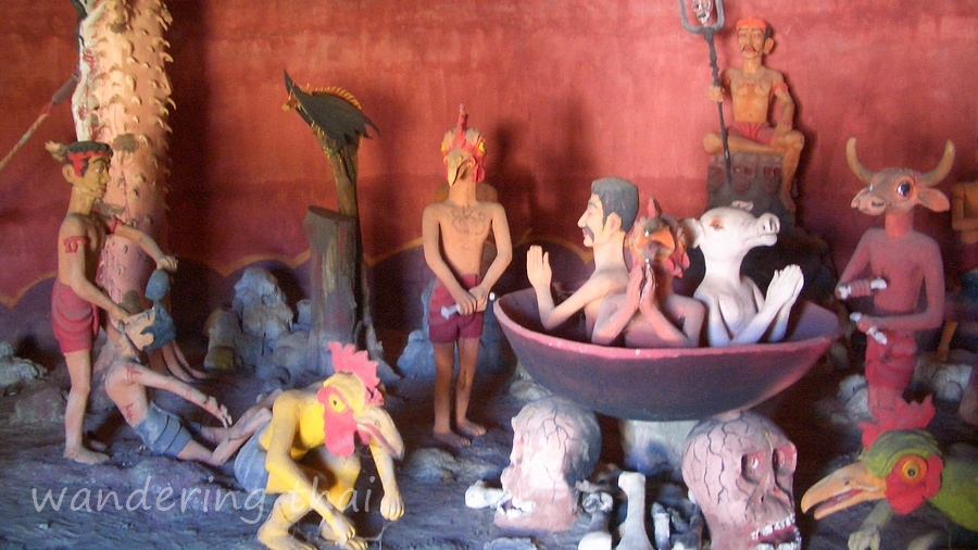 diorama of Hell at Wat Phumin